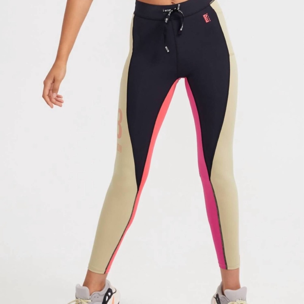 P.E Nation Double Team Legging in Olive, Pink and Black